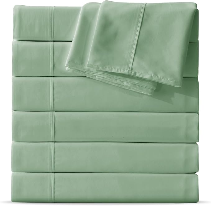 Maple&Stone Twin Flat Sheet 6 Pack, Premium Soft & Breathable, Brushed by MapleStone