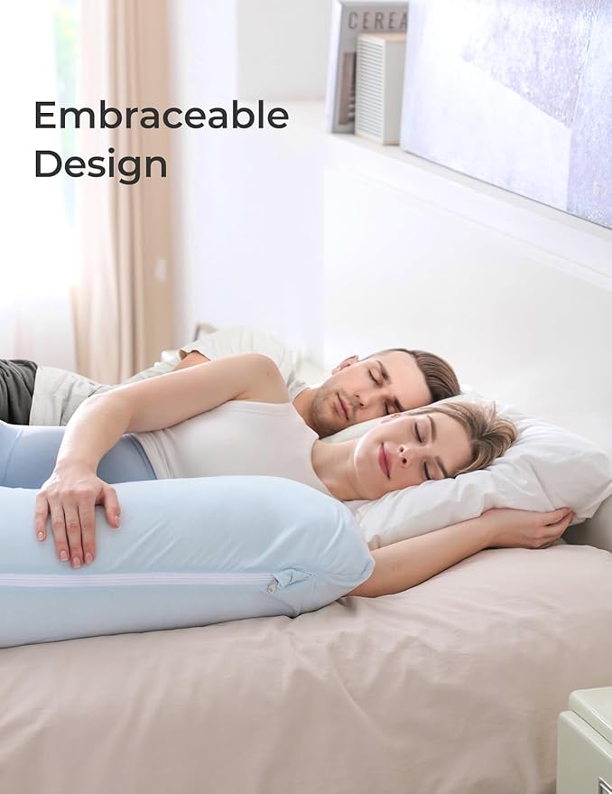 Momcozy Pregnancy Pillows for Side Sleeping, J Shaped Maternity Body Pillow for - Image 8