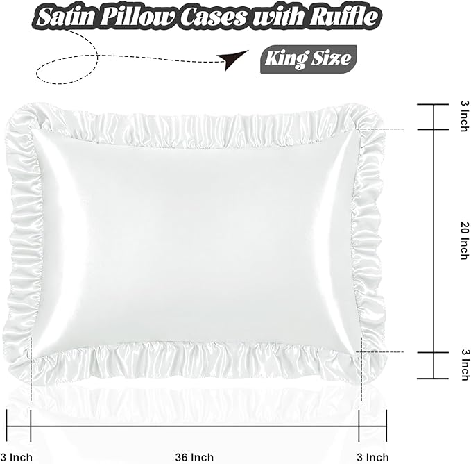 Homiest Ruffle Satin Pillowcase - Image 3