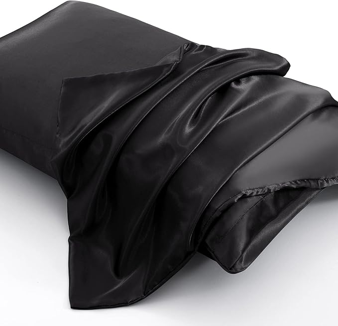 Aormenzy Satin Pillow Cases for Women Queen Size Set of 2, Fade Resistant - Image 4