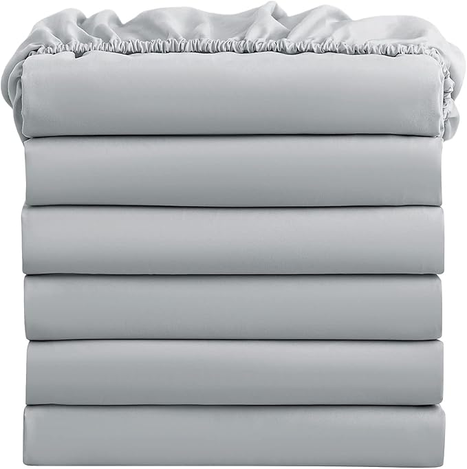 FreshCulture Full Fitted Sheets, Bulk Pack of 6, Deep Pocket, Soft Microfiber by FreshCulture