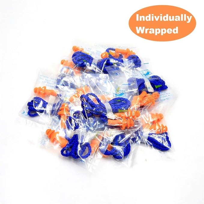10 Pair Corded Reusable Ear Plugs - Image 2