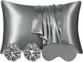AUAUY 2 Pack Satin Silk Pillowcase, 19.69x29.53in Silk Pillowcases by AUAUY
