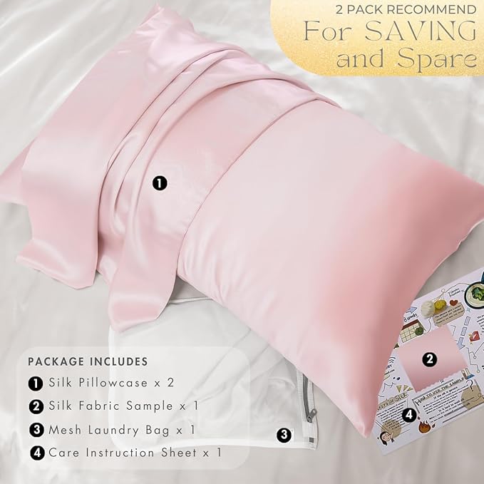 PROMEED 23 Momme Silk Pillowcase 2 Pack - Image 6