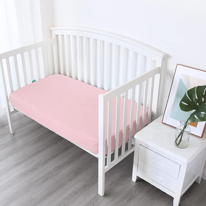 Biloban Crib Sheets Girl Fitted, 2 Pack Crib Sheet Fits - Image 2