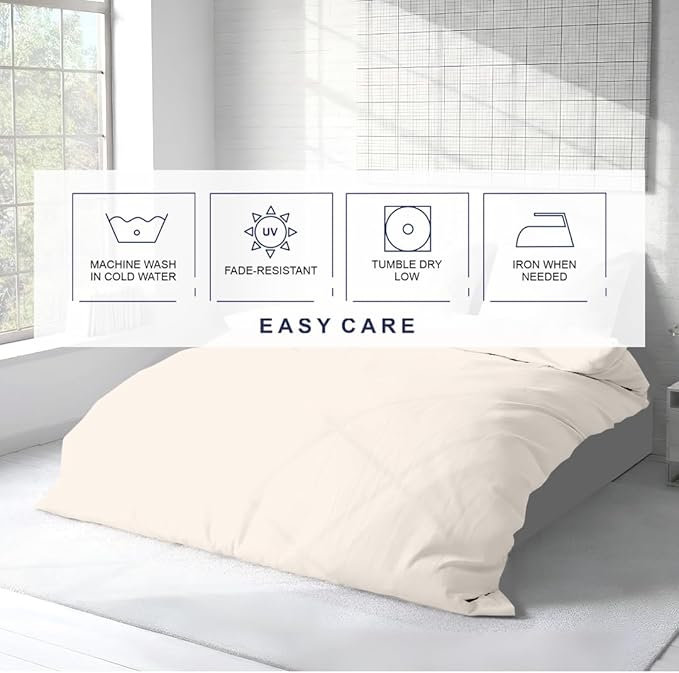 Kotton Culture 3 Pc 120"x120" Duvet Cover Set Super King Plus/Super Oversize - Image 7