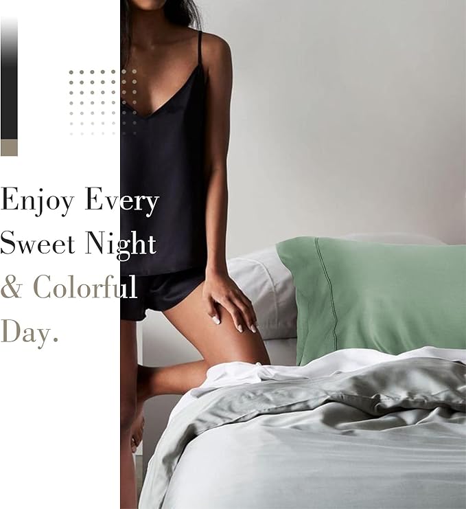 WishSmile Standard Pillow Cases Cooling Pillowcases Set of 2 Breathable Cool - Image 6