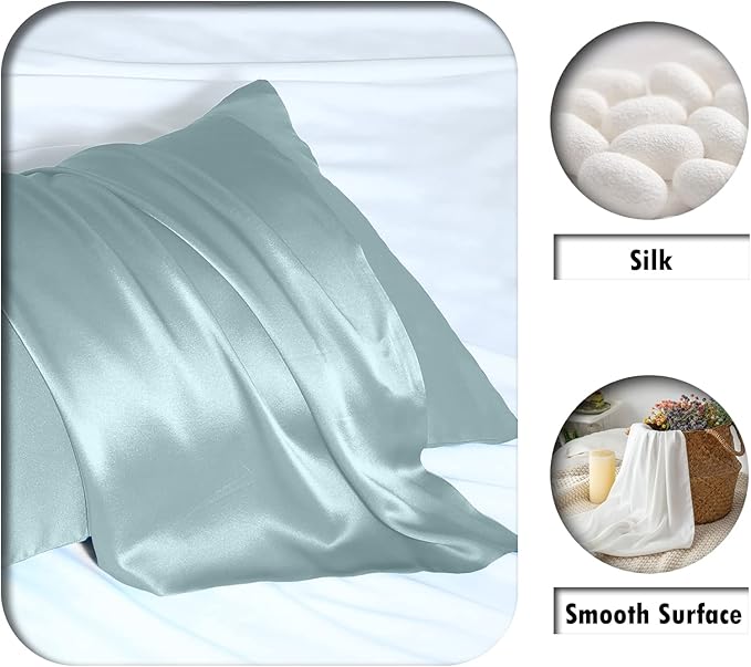 Mulberry Silk Pillowcase for Hair and Skin Standard Size 20"X 26" Pillow Case - Image 2