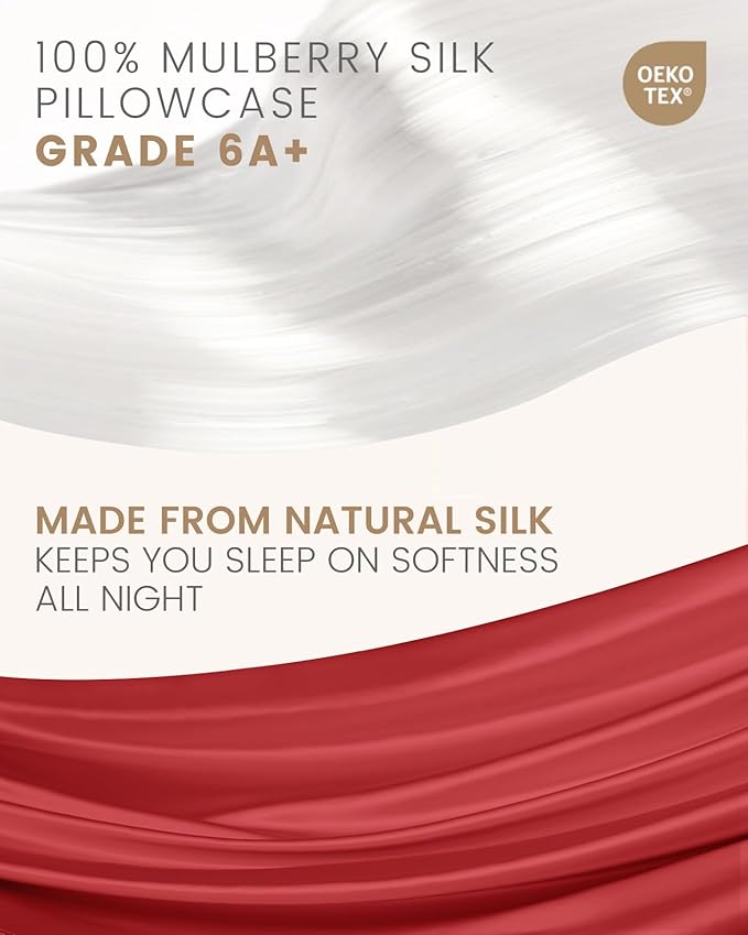 THXSILK 100% Pure Mulberry Silk Pillowcase - Image 2