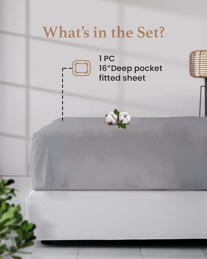 Good Sleep Bedding California King Fitted Sheets Only, 800 TC Cal King Sheets - Image 3