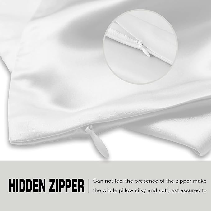 Silk Pillow Cases 2 Pack Soft Breathable and Sliky King Size Pillow Cases Set - Image 4