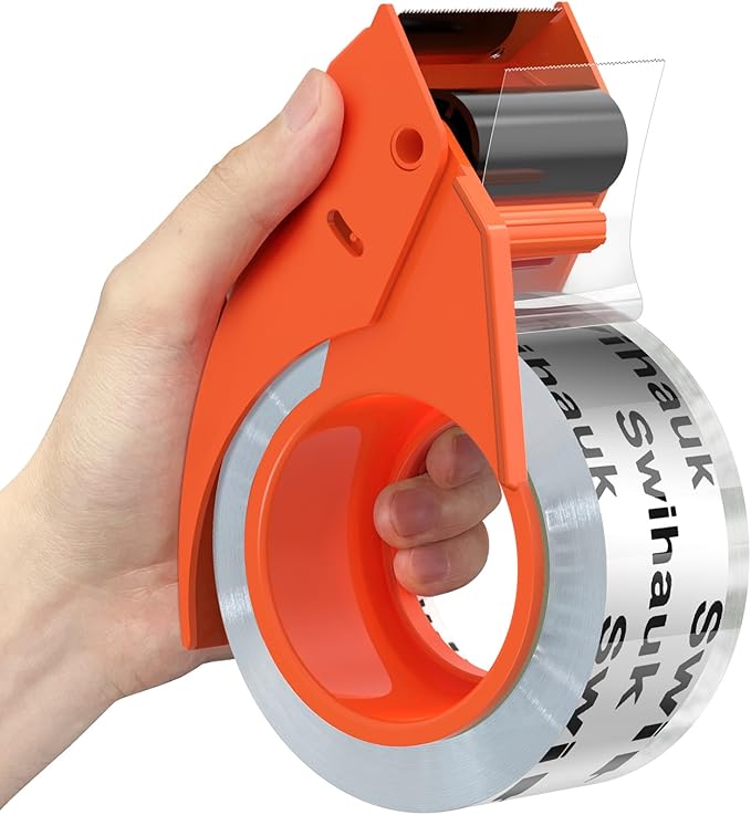 1.88 in x 66.6 YDs Clear Heavy Duty Packing Tape with Dispenser, Strong & Durable Shipping Tape, Packaging Tape, Packing Tape Dispenser for Packing Boxes, Moving Supplies, Shipping and Mailing-DeskoryOffice