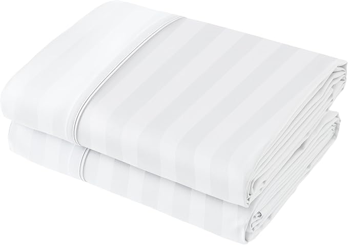 Flat Sheet Only 2 Pack, Calking Size 400 Thread Count 100% Egyptian Cotton Flat by ShunjieHome