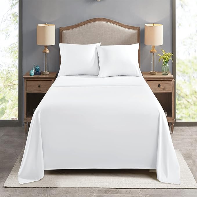 FreshCulture King Flat Sheets Only, Soft Microfiber Bedding Sheets - Image 7