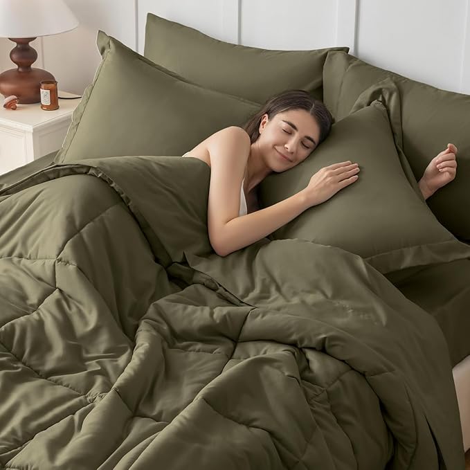 JOLLYVOGUE Twin Comforter Set, Ultra-Soft Bed in a Bag Twin Size 5 Pieces - Image 5