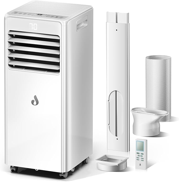 10,000 BTU Portable Air Conditioners for Rooms Up to 450 Sq.Ft,4-in-1 Cooling & Dehumidifier Air Conditioning Unit with Remote,Smart AC Unit with Installation Kit for Home/Office-DeskoryOffice