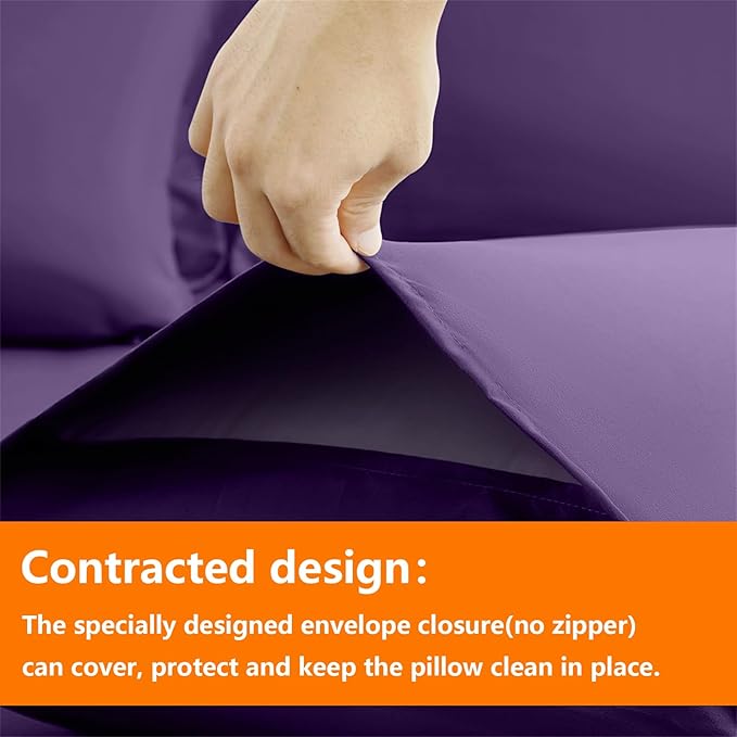 TAIMIT Purple Queen Size Comforter Set - Image 4