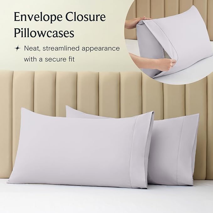 LuxClub 3 PC Twin XL Sheet Set, Deep Pockets Wrinkle Free Cooling Bed Sheets - Image 7