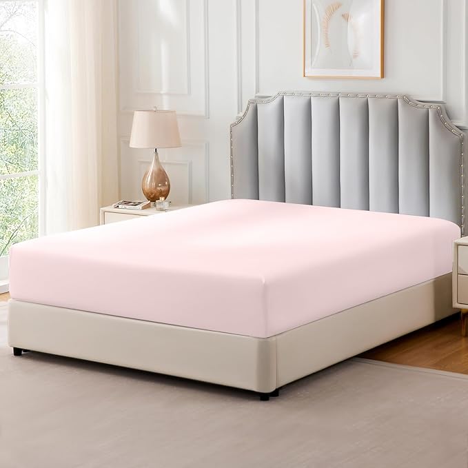 FreshCulture Pure Cotton Fitted Sheets Twin Size, 300 Thread Count Percale - Image 8