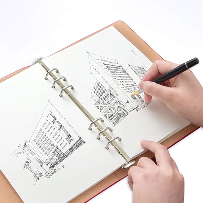 (5-Pack) A5 Blank Paper, Refills for Filofax Planner, Organizer, Binders, 6 Hole Punched, Total 500 Sheets/1000 Pages, 100gsm, White, 5.8 x 8.2 Inch, 6 Hole Filler Paper-DeskoryOffice