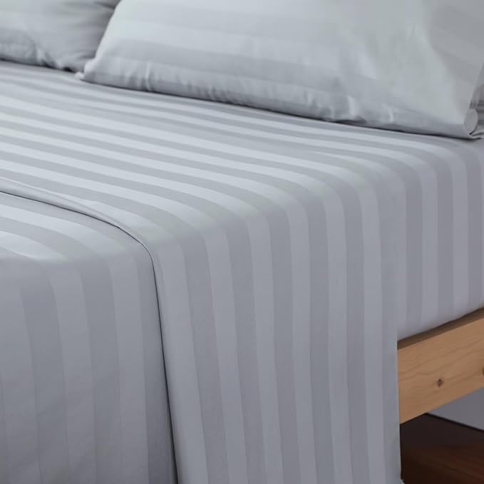 2-Pack Cotton Twin Flat Sheet Only, 600 Thread Count 100% Egyptian Cotton Top - Image 7
