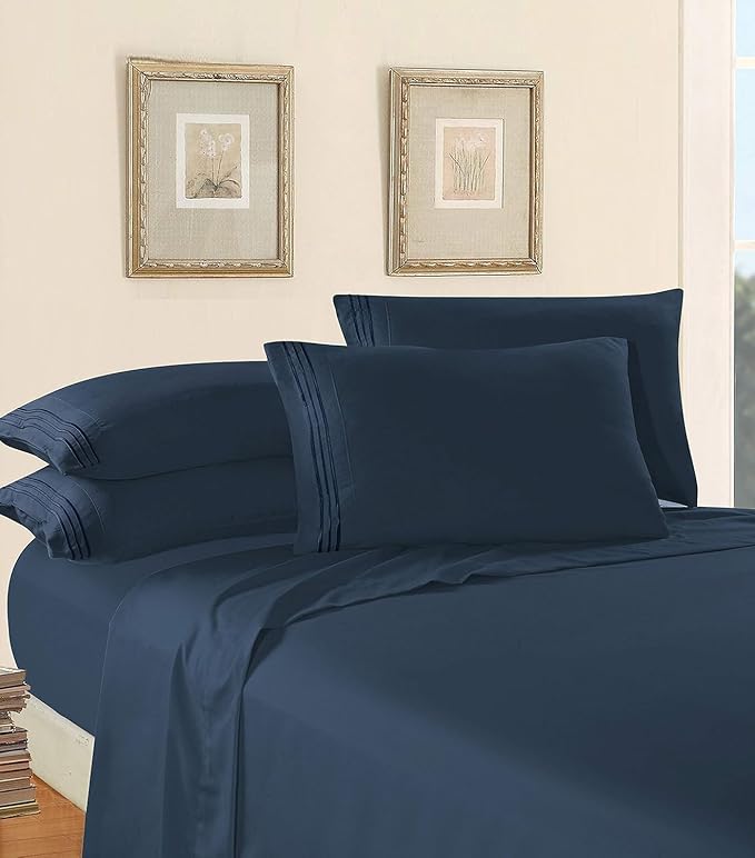 Elegant Comfort Luxury 1500 Premium Hotel Quality Microfiber 4-Piece Sheet Set - Image 3