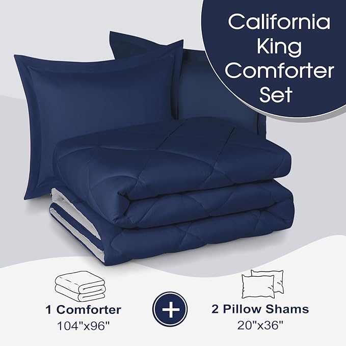 Basic Beyond California King Comforter Set, 1 Comforter 104"x96" and 2 Pillow - Image 6