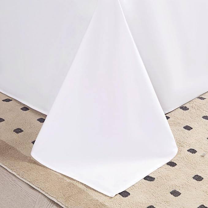 King Size Flat Sheet Only, Soft 300 Thread Count 100% Cotton Flat Sheets - Image 4