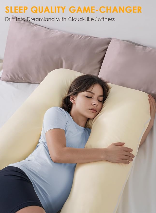 QUEEN ROSE Pregnancy Pillows, Soft Cotton U Shaped Body Pillow - Image 4