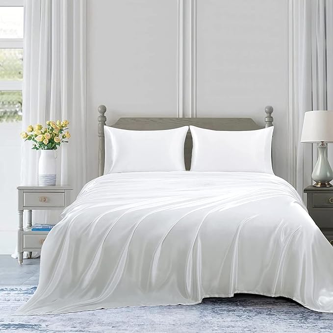 Homiest White Satin Flat Sheet - Image 5
