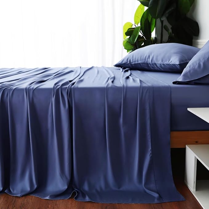 Bamboo Viscose Flat Sheets Only, 400 Thread Count Sateen Weave King Size Flat - Image 4