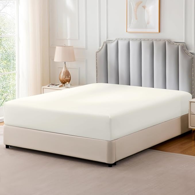 FreshCulture Pure Cotton Fitted Sheets Full Size, 300 Thread Count Percale - Image 8