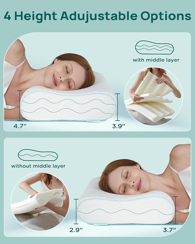 Releep Ergonomic Memory Foam Pillow - Image 3