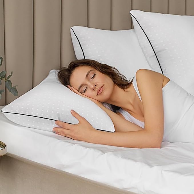 King Size Bed Pillows for Sleeping 4 Pack, Luxury Hotel Pillows, Comfortable - Image 3