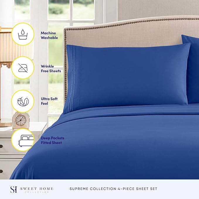 Twin Sheets - Breathable Luxury Sheets - 1800 Supreme Collection Extra Soft - Image 2