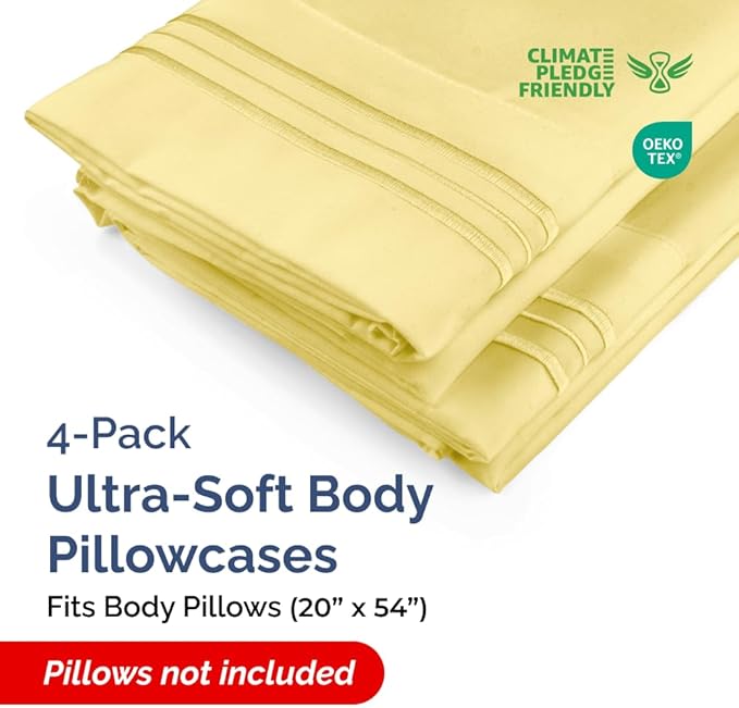 Body Pillowcases Set of 4-20x54 Long Body Pillow Case - Image 2