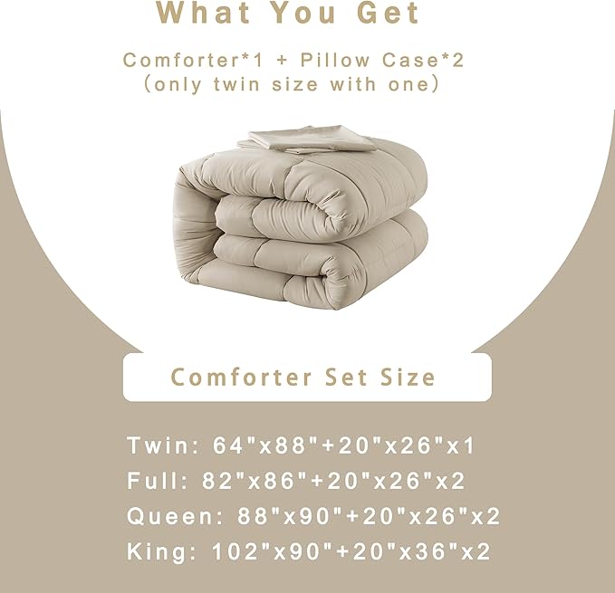 DOWNCOOL Twin Comforter Set -All Season Bedding Comforters Sets - Image 5
