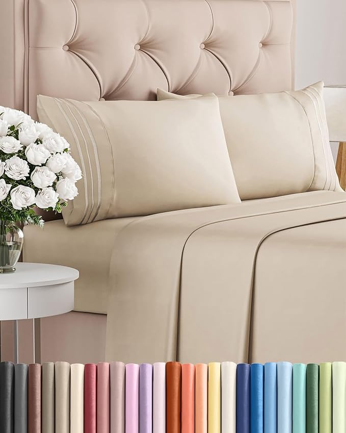 Cal King Size 4 Piece Sheet Set by CGKUnlimited