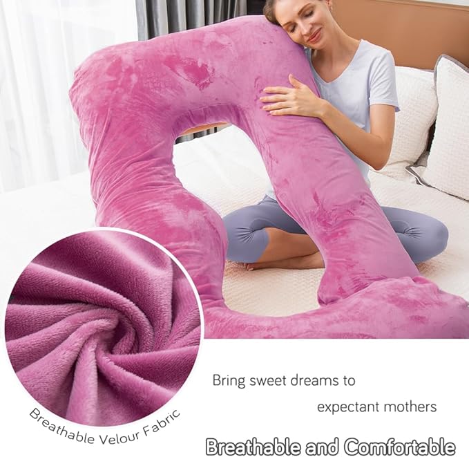 60 Inch Pregnancy Pillow for Sleeping, Extra Large U Shaped Body Pillow - Image 4