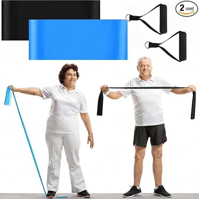 2 Pcs Resistance Band with Handles Chair Exercise Equipment by Relaxgiant