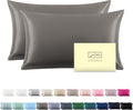 Silk Pillow Cases 2 Pack Soft Breathable and Sliky King Size Pillow Cases Set by Suatien