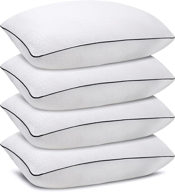 King Size Bed Pillows for Sleeping 4 Pack, Luxury Hotel Pillows, Comfortable by Higoom