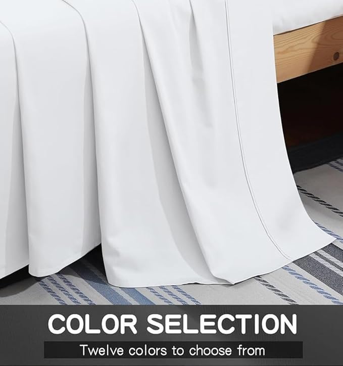 Mattress-Homes Oversized King Plus 100% Egyptian Cotton Top Sheet 1Pcs - Image 3