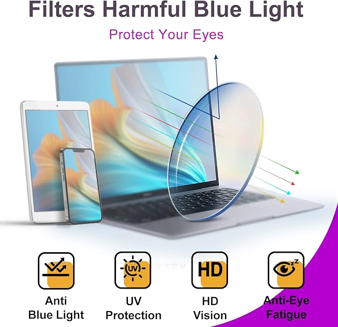 VISOONE Blue Light Blocking Glasses Square - Image 5