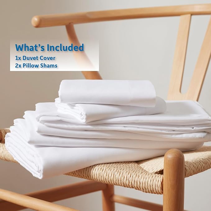 Nestl White Duvet Cover Queen Size - Image 9