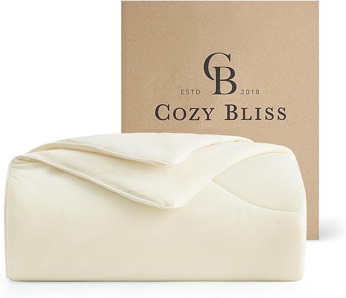 Cozy Bliss Cooling Comforter King Size, Reversible Lightweight Cooling Blankets by CozyBliss