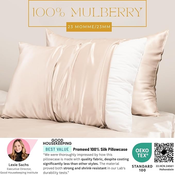 PROMEED 100% Mulberry Silk Toddler Pillowcase 13x18, Both Sides 23 Momme Grade - Image 2