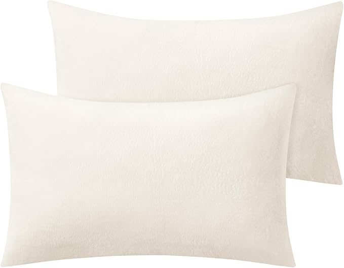 BEDELITE Flannel Pillowcases Standard Set of 2, Super Soft Fleece Pillow Case by BEDELITE