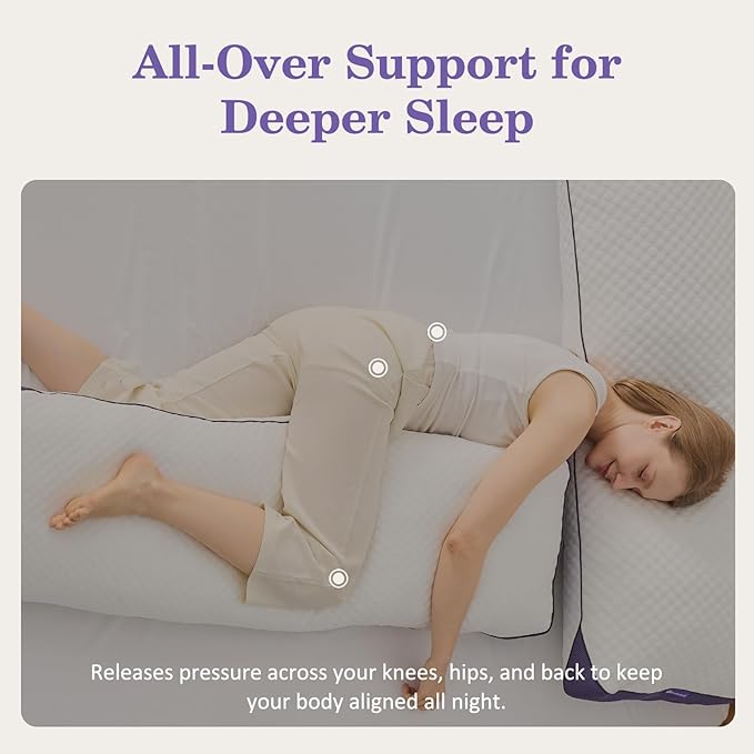HOMELAB Adjustable Shredded Memory Foam Body Pillow Bundle - Image 4
