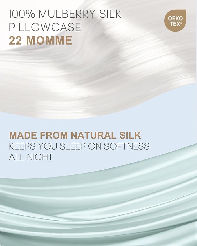 THXSILK Set of 2 100% Mulberry Silk Pillowcase - Image 2